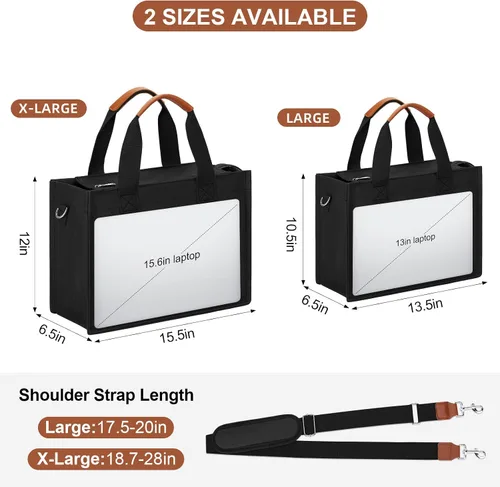 Miniatura 3 de Bolso grande de lona con compartimentos y cremallera para mujer de KKXIU, bolso cruzado, de trabajo, bíblico, de mensajero con bolsillos