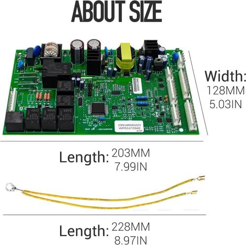 Miniatura 5 de WR55X10942C WR55X10942 Placa de control de repuesto para refrigerador GE Reemplace WR55X10942P WR55X11130 WR55X10552 WR55X10656 WR55X10996