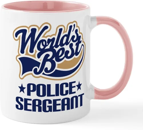 Miniatura 23 de CafePress Taza de café de cerámica de 11 oz (11.0 fl oz) de Police Mom