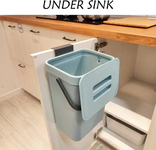 Miniatura 2 de stonespace Contenedor de compostaje para cocina, contenedor de compost para debajo del fregadero, sellado en interiores, cubo de compostaje de 3.2