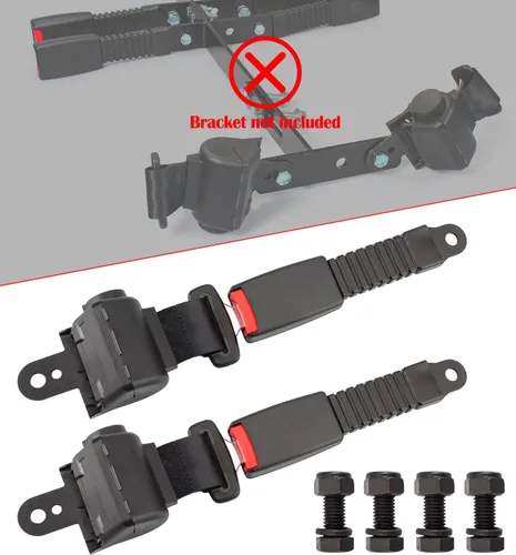 Miniatura 2 de Cinturones de seguridad para carrito de golf, retráctiles, universales, para EZGO, Club Car, Go Kart, UTV, Buggies y Bus-Set (2 piezas)