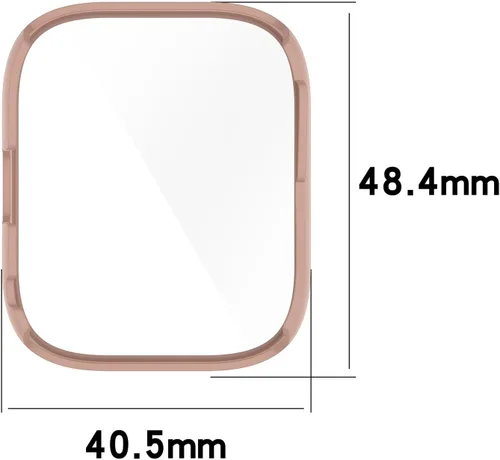 Miniatura 5 de RuenTech Protector de pantalla compatible con Amazfit Bip 5, funda protectora de policarbonato impermeable, película de vidrio templado HD integrada