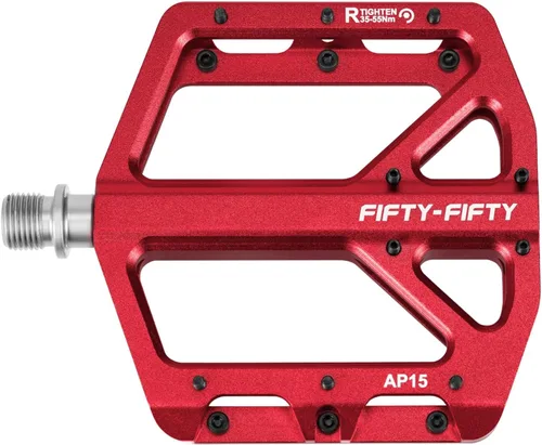 Miniatura 9 de FIFTY-FIFTY Pedales de bicicleta de montaña, pedales planos antideslizantes y de aleación de aluminio, rodamiento sellado de 9/16 pulgadas