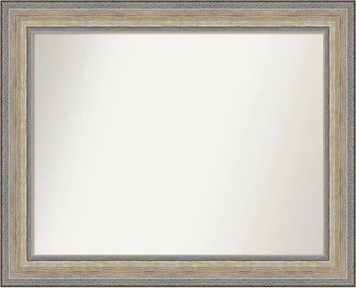 Miniatura 192 de Amanti Art Espejo de baño plateado para sobre fregadero, 28 x 47 pulgadas, espejo rectangular de plata imperial, marco de madera tradicional de gran