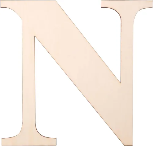 Miniatura 20 de Letra de madera de 12 pulgadas, letras de madera para decoración de pared, letras de madera en blanco sin terminar de 1/5 pulgadas para decoración