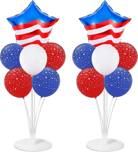 Miniatura 35 de Kit de soporte para globos de fiesta de fútbol 2 juegos con 2 globos de rugby de aluminio tipo bola, centro de mesa temático de fútbol para mesas
