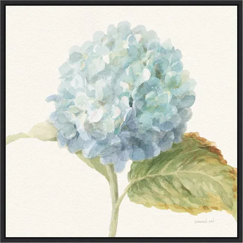 Miniatura 7 de Amanti Art Lienzo enmarcado para pared, 16 x 16 pulgadas, saco floral V cultivo de hortensia azul por Danhui Nai, lienzo enmarcado para pared, obras