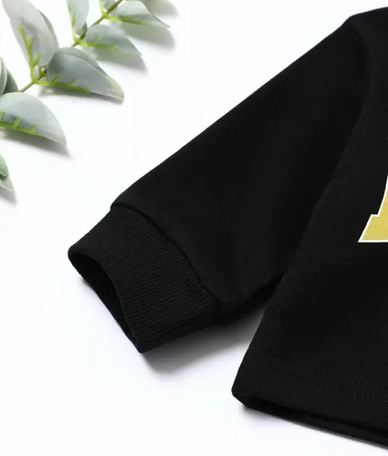 Miniatura 6 de Menglang Conjunto de sudadera corta con capucha y pantalones para niña pequeña para otoño e invierno