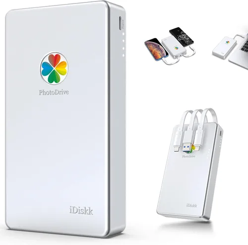 Miniatura 8 de iDiskk App-le - Disco duro externo certificado de 1 TB para iPhone, iPad, teléfonos Android, MacBook, computadora para copias de seguridad