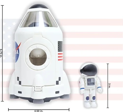 Miniatura 2 de Space Adventure Series Daron Space Capsule con figura de astronauta, juguete detallado de 7 pulgadas con escotilla de apertura y casco, juego