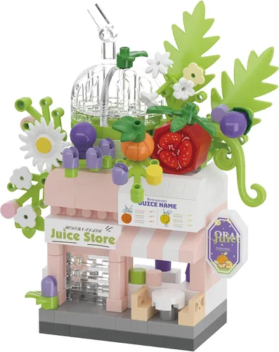 Miniatura 6 de 12 Set Tienda de la Calle de la Ciudad Mini Vista de Casa Bloques Micro Juguetes de Construcción de Tienda de Juguetes para Decoración del Hogar