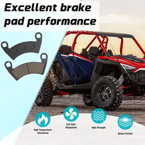 Miniatura 4 de 2 pastillas de freno delanteras o traseras para Polaris Ranger 500 EFI 570 800 RZR 1000 General 4 EPS 900 XP Ranger Diesel 700 4x4 Crew EV Sportsman