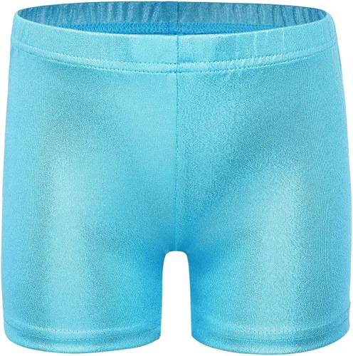 Miniatura 3 de BAOHULU Leotardos de gimnasia para niñas con purpurina y pantalones cortos a juego