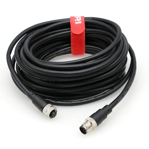 Miniatura 12 de M12 - Conector de sensor hembra de 8 pines para volar Cable de protección eléctrica impermeable para aplicaciones de automatización