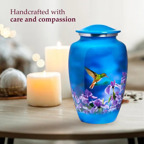 Miniatura 4 de Trupoint Memorials Urnas de Cremación para Cenizas Humanas de Adultos Mujeres, Urna Funeraria Decorativa para Hombres y Mujeres – Grande, Colibrí