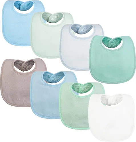 Miniatura 13 de Tiny Twinkle Baby Feeding Bibs - Waterproof and Absorbent Infant Drool and Feeding Baby Bibs Boy Macaron 8