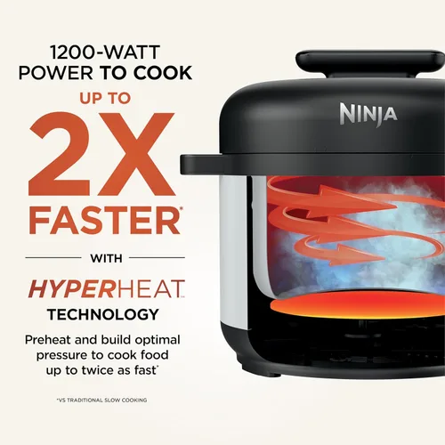 Miniatura 5 de Ninja HyperHeat PC201WH - Olla eléctrica a presión 9 en 1 Olla múltiple de 6.5 cuartos de galón con salteado/salteado, olla de arroz, olla