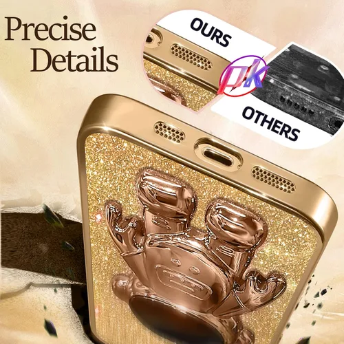 Miniatura 180 de Buleens Funda para iPhone 11 Pro Max Astronauta, Fundas Transparentes para iPhone 11 ProMax con Papel con Purpurina y Soporte de Astronauta, Mujeres