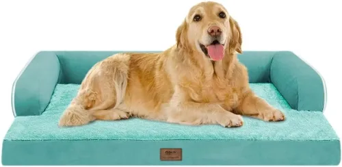 Miniatura 68 de Cama ortopédica impermeable para perros pequeños, cama para perros de tamaño mediano, cómoda cama para mascotas y gatos con lados, funda extraíble