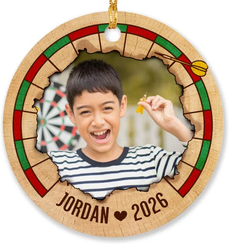 Miniatura 17 de Adorno de Navidad con foto de béisbol para niños y niñas, adorno personalizado con imagen de jugador de béisbol, árbol de Navidad, adorno de béisbol