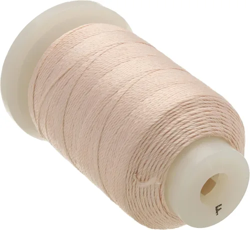 Miniatura 79 de The Beadsmith Cordón de seda pura – Castaño, tamaño E (0.325 mm/0.0128"), 200 yardas (600 pies), carrete de 1/2 onza