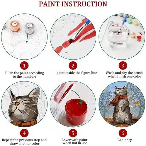 Miniatura 6 de Eiazuiks Pintura por números para adultos. Pintura de Navidad por números para adultos principiantes, pintura de dibujo con 3 pinceles, lienzo