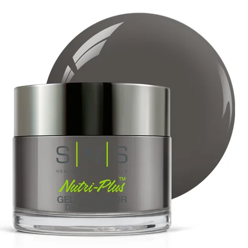 Miniatura 34 de SNS Polvo de inmersión de uñas, polvo de inmersión de color geloso – Alaskan Cruise (gris metálico/plateado, brillante) – Color de uñas de larga