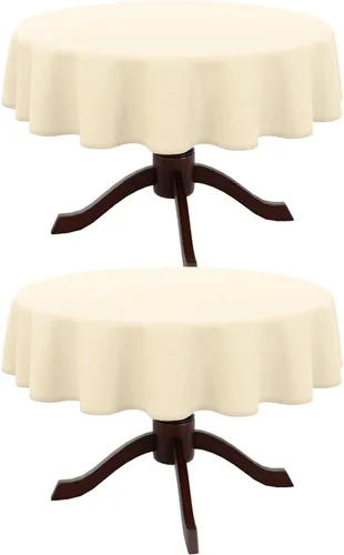 Miniatura 39 de AUSSPVOCT 2 manteles de lino texturizado para mesa rectangular, 52 x 70 pulgadas, mantel rectangular impermeable, lavable, tela para mesa