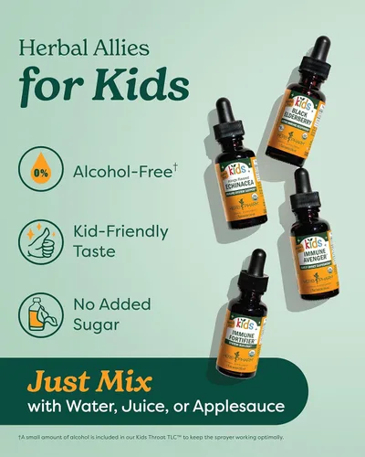 Miniatura 3 de Herb Pharm Kids Tummy TLC™: Suplemento digestivo de hierbas sin azúcar, mezcla de manzanilla, hinojo y jengibre para malestar digestivo, náuseas