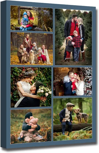 Miniatura 10 de LZIMU Impresiones en lienzo de collage con tus fotos personalizadas múltiples imágenes para pared, collage personalizado de fotos, regalos