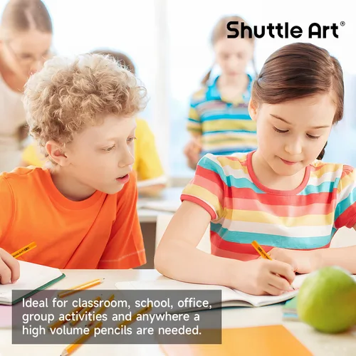 Miniatura 6 de Shuttle Art Paquete de 900 lápices de golf HB #2, mini lápices de madera de 3.5 pulgadas a granel, lápiz pequeño preafilado para niños profesores