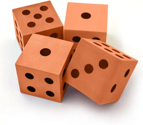 Miniatura 10 de Deke Home - Juego de dados de espuma (paquete de 4), dados grandes para el aula y la escuela en casa, color verde brillante, grande de 1.96