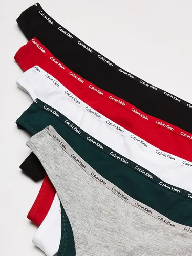 Miniatura 2 de Calvin Klein Tanga de algodón con logotipo para mujer, paquete múltiple, Multi