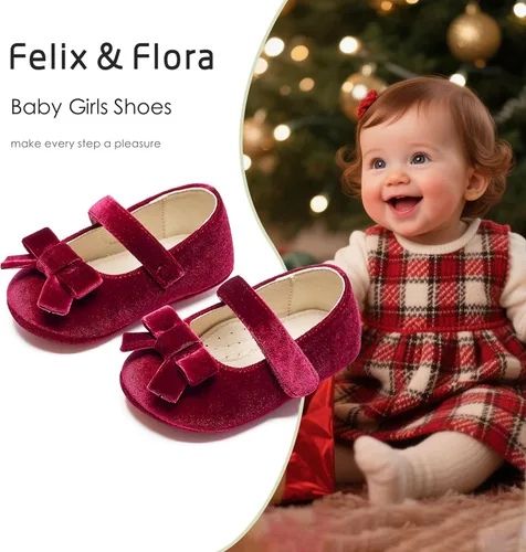 Miniatura 234 de Felix & Flora Zapatos de bebé de suela suave - Zapatos de bebé para caminar, mocasines, suela de goma, zapatos de cuna
