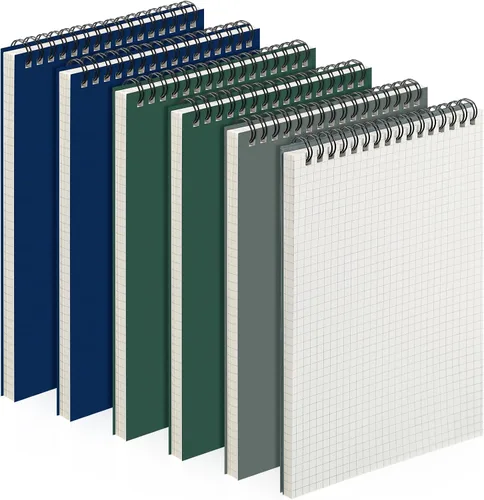 Miniatura 12 de Engrowtic Paquete de 1 bloc de notas en espiral de papel cuadriculado A5, bloc de notas encuadernado con alambre, bloc de notas de cuadrícula
