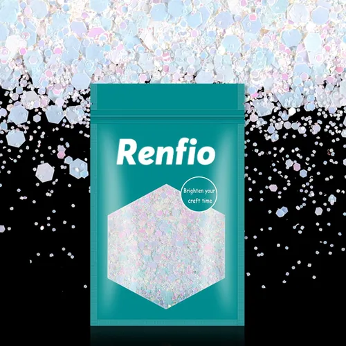 Miniatura 18 de Renfio Chameleon Purpurina Gruesa con Brillo, Juego de Purpurina de Resina de 16 Colores que Cambian de Color, Cada uno 10g/0.35oz, Copos