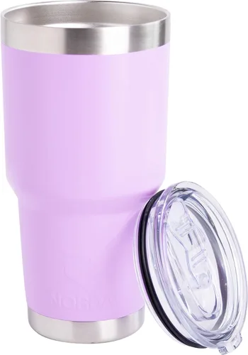 Miniatura 12 de NORDAY Vaso con tapa, 30 onzas, vaso aislado de coral, vasos de acero inoxidable, doble pared aislada al vacío, taza de café de viaje