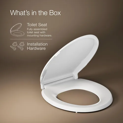 Miniatura 11 de KOHLER 4639-RL-0 Cachet ReadyLatch Asiento de inodoro redondo con cierre suave, color blanco