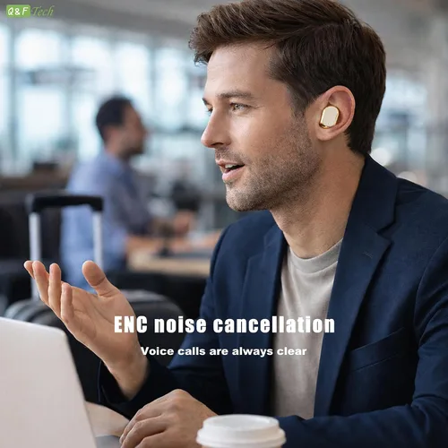 Miniatura 5 de Q&F Tech TWS - Auriculares inalámbricos Bluetooth que incluyen auriculares abiertos e intraurales, mini auriculares True Touch, llamadas de voz