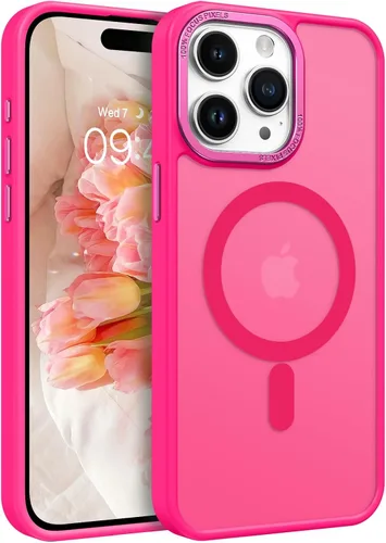 Miniatura 14 de BENTOBEN Funda magnética para iPhone 15 Pro Max, compatible con MagSafe, translúcida mate, esmerilada, antihuellas, delgada, a prueba de golpes