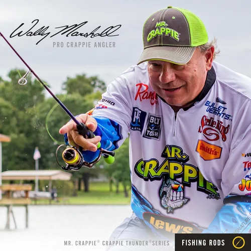 Miniatura 6 de Lew's Crappie Thunder - Caña de pescar telescópica, potencia ligera, acción rápida, fibra de vidrio de primera calidad, mango de espuma EVA