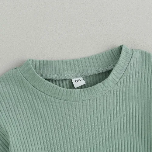 Miniatura 5 de Ropa de bebé recién nacido, suéter acanalado, enterizo de gran tamaño, sudadera de punto con burbujas, lindo traje de otoño