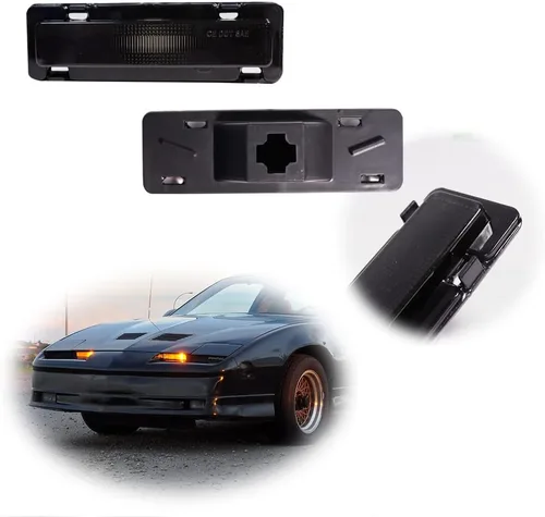 Miniatura 11 de Pontiac Firebird 1982-1992, Chevy Camaro 1982-1992 - Lámpara de marcador lateral para parachoques delantero, lente transparente, luz LED ámbar Lente
