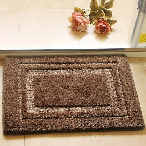 Miniatura 6 de Alfombra de baño de felpa súper suave para baño, alfombra de baño gruesa antideslizante para interiores, alfombra de ducha para baño, bañera, Azul