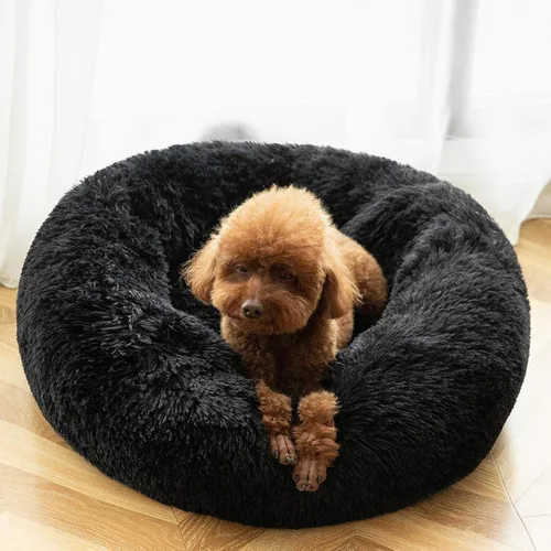 Miniatura 5 de Hachikitty Calming Donut Cuddler - Cama para perros medianos, 24 pulgadas