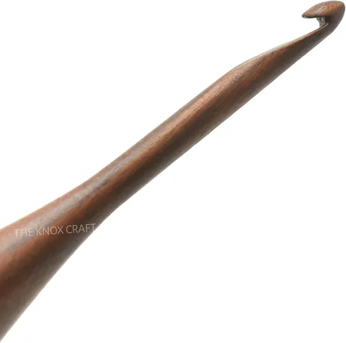 Miniatura 3 de THE KNOX CRAFT Gancho de ganchillo con mango ergonómico, gancho de ganchillo de madera hecho a mano de 7 pulgadas, aguja de tejer, hilo de tejido