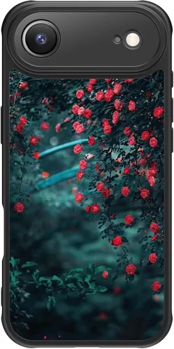 Miniatura 28 de FUNMIKO Funda para iPhone 16 Plus, carga inalámbrica y protección de grado militar, diseño floral moderno para mujeres y niñas, funda antideslizante