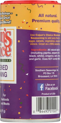Miniatura 4 de Cajuns Choice - Condimento de pescado ennegrecido, 2.75 onzas (paquete de 2)