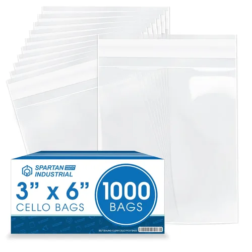 Miniatura 12 de Spartan Industrial - (1000 unidades) Bolsas de celofán transparentes resellables de 10 x 18 cm para joyería, regalos, favores de fiesta
