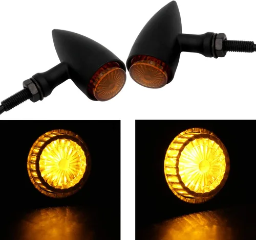Miniatura 13 de FATECIM 2 luces LED de señal de giro para motocicleta, luces de conducción de alta resistencia, intermitentes traseros para Bobber Harley, Honda